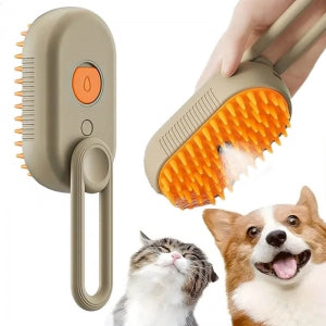 Escova Removedora de Pelos a Vapor Massageadora Elétrica Animais Pets Gatos Cac